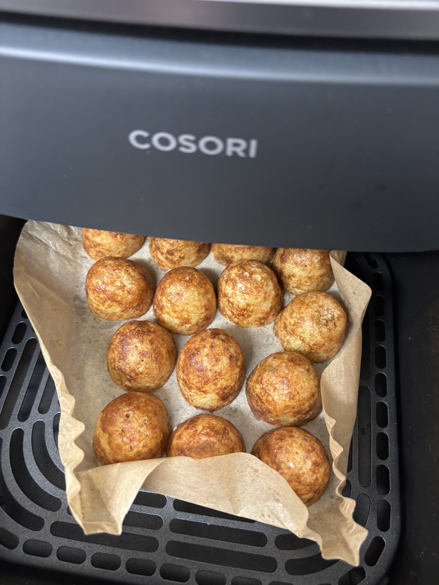 COSORIノンフライヤーでたこ焼きが焼けた