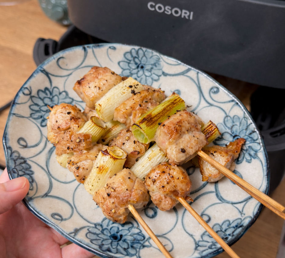 cosori ノンフライヤー 焼き鳥の焼き目