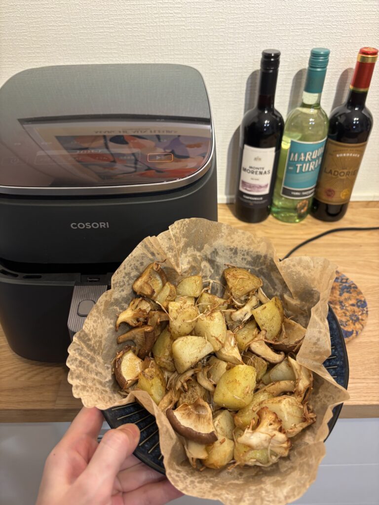 COSORI ノンフライヤー 焼きキノコ