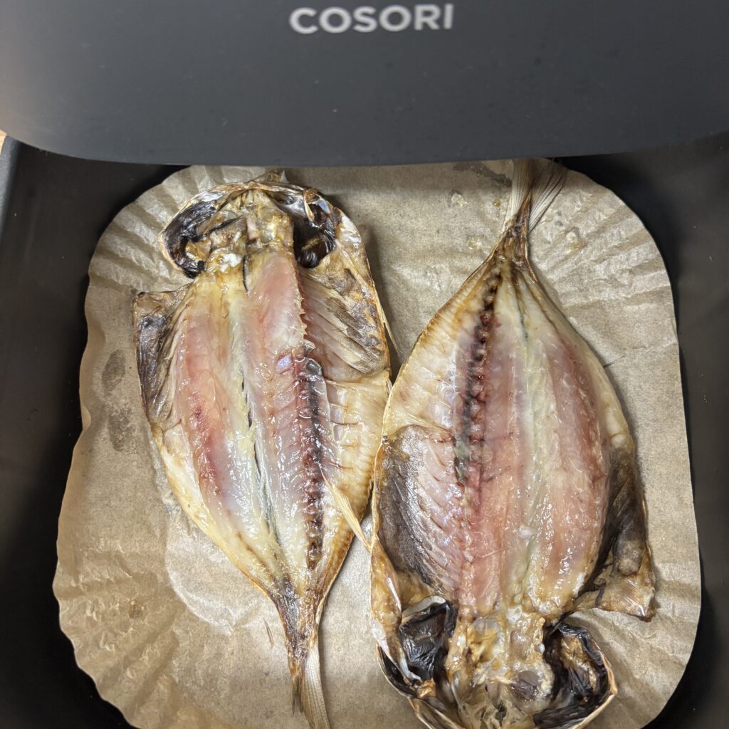 ノンフライヤー あじの開き 焼き方