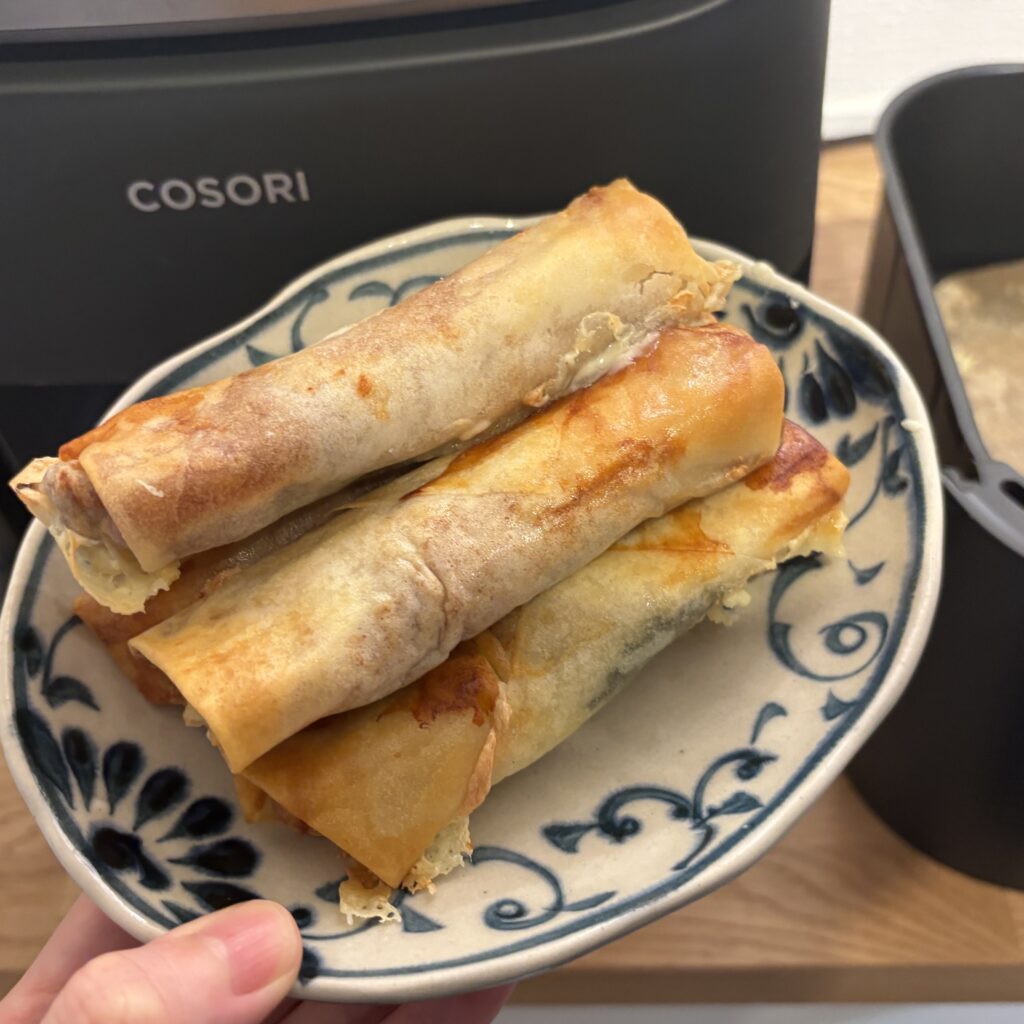 COSORI 豚しそチーズ春巻き 焼き加減